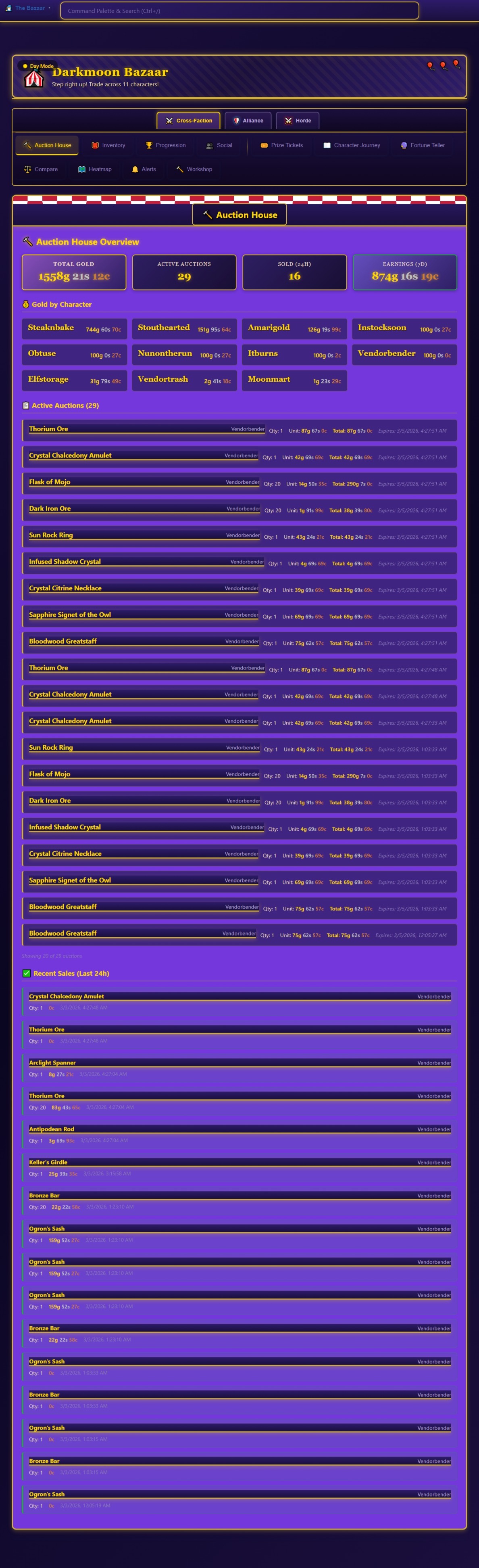 18.1.0   Darkmoon Bazaar   Auction House